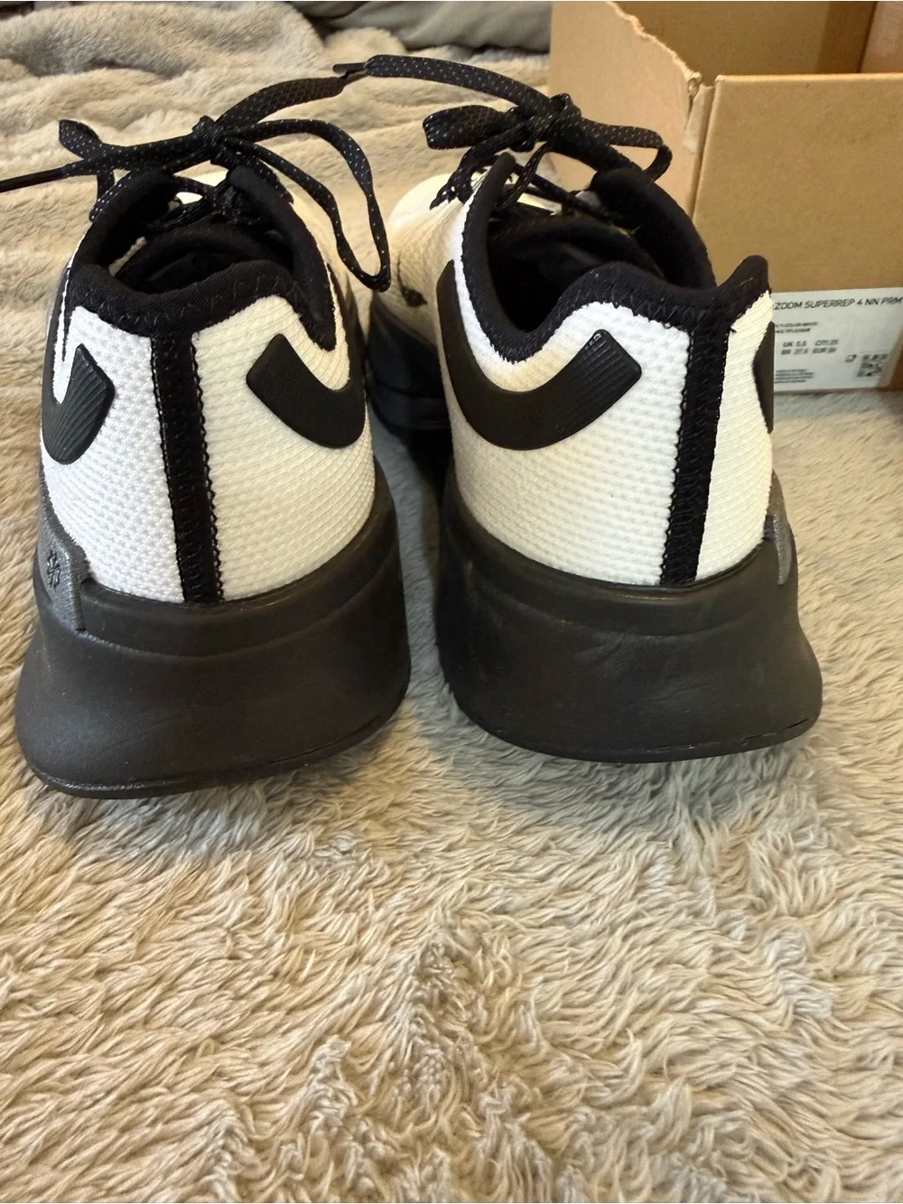 Nike Women's Air Zoom SuperRep Sneakers in White and Black